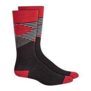 ALFATECH BY ALFANI Mens Black Rayon Seamless Dress Crew Socks 7-12